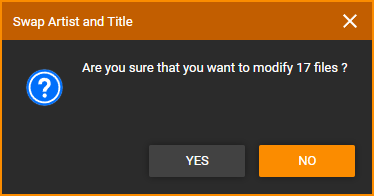 MediaMonkey Swap Artist & Title confirmation