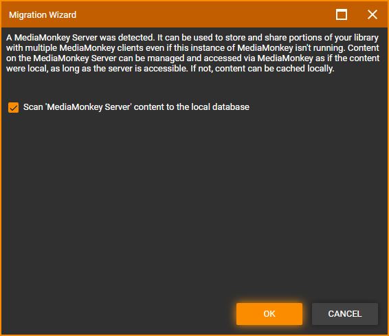 First Run Migration Wizard