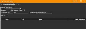 AutoPlaylist Settings